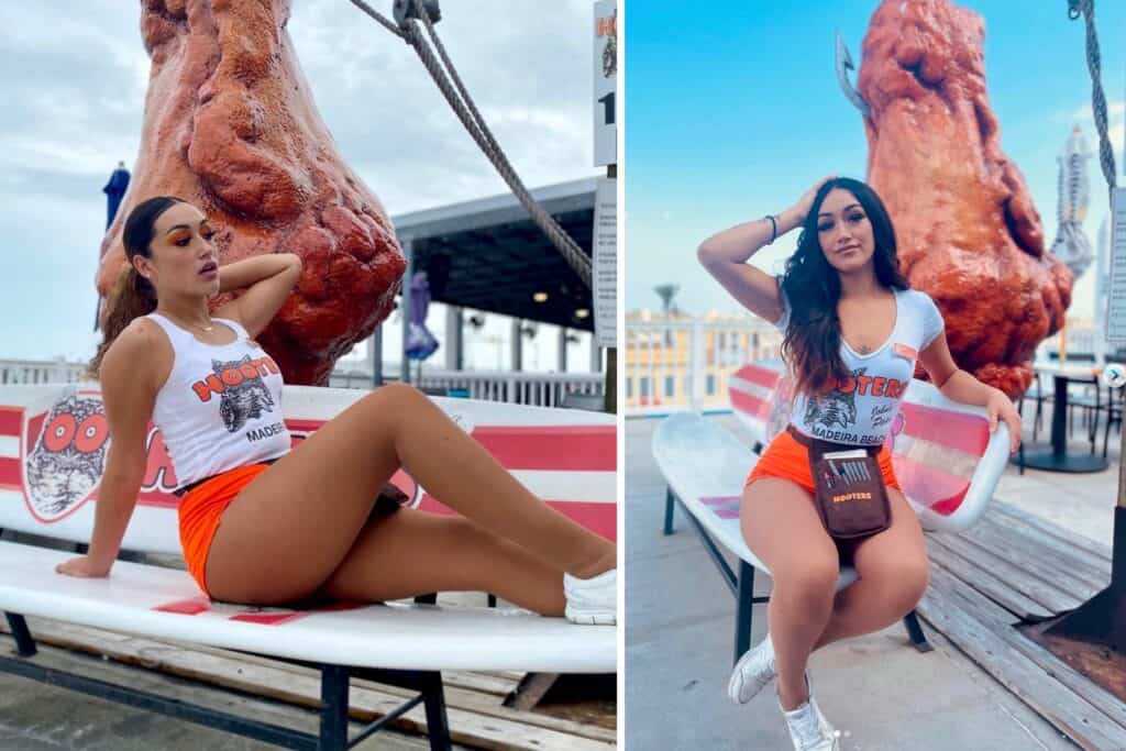 Phots of Hooters Girl Leticia Rivera at Hooters John's Pass in Mediera Beach, Fl 