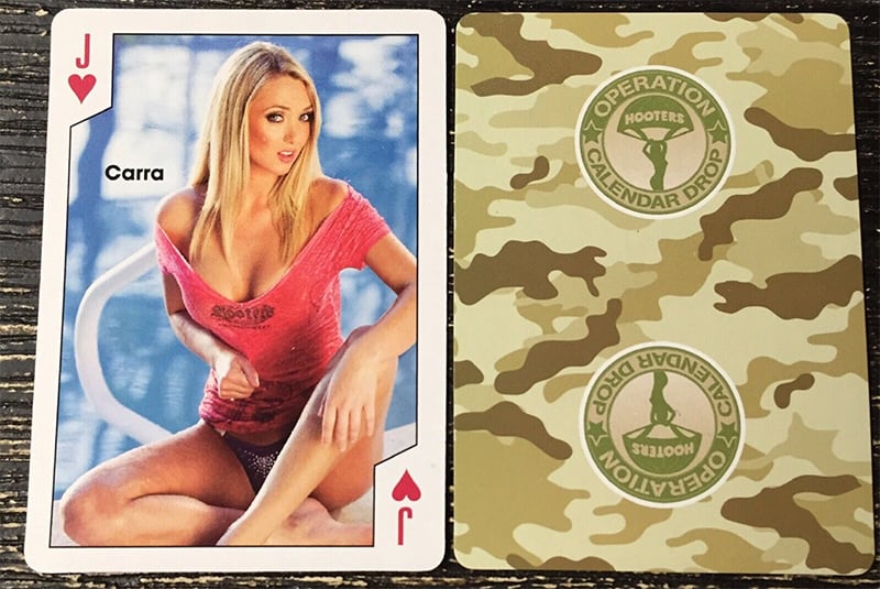 Hooters Girl Carra O'Sullivan playing card